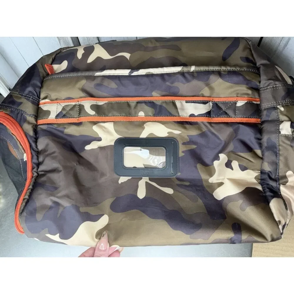 LUG Boxer Brown Green Camo Print Duffle TRAVEL OVERNIGHT BAG WEEKENDER